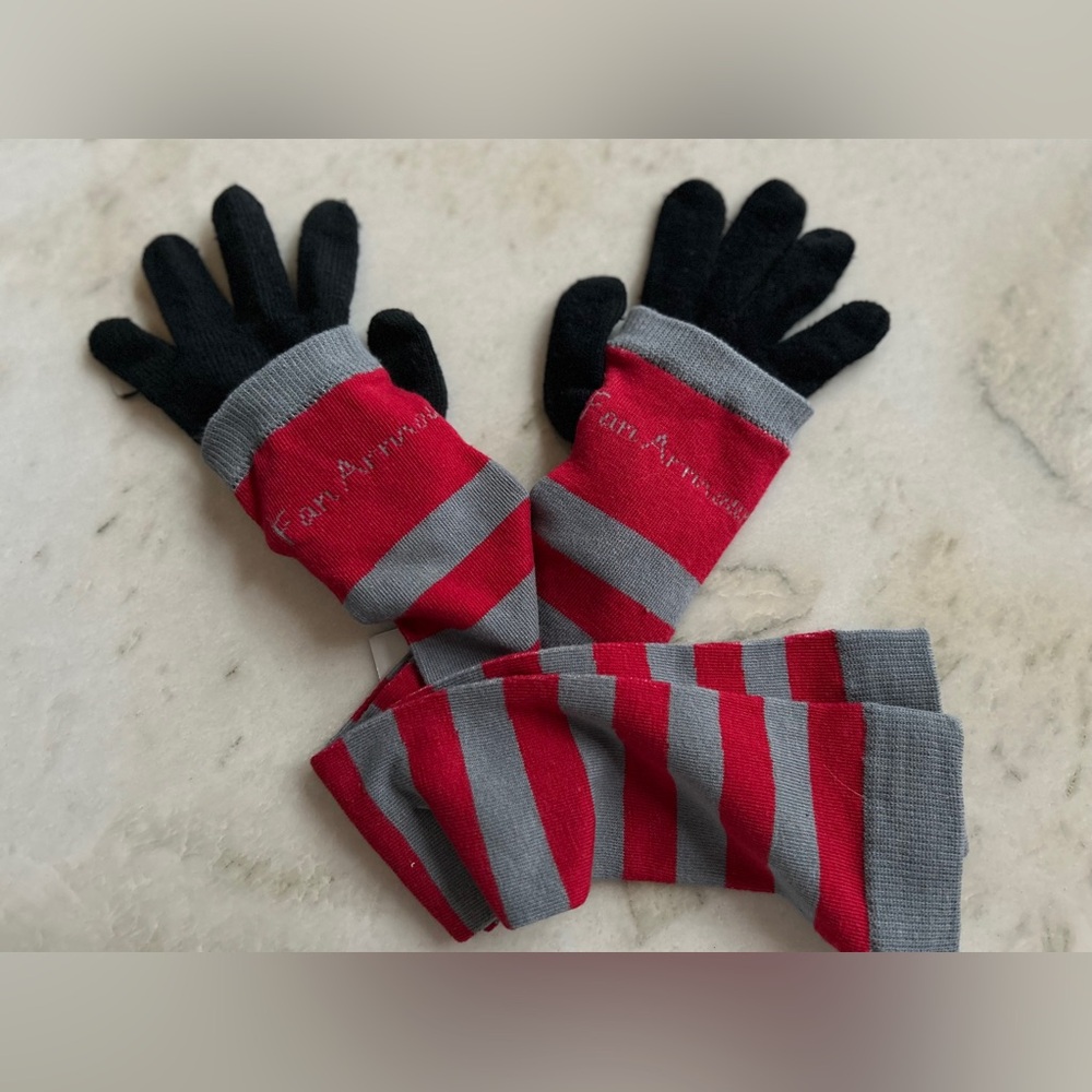Red and Gray Striped Unisex Sleeve Covers- FanArmour (from 2013)
